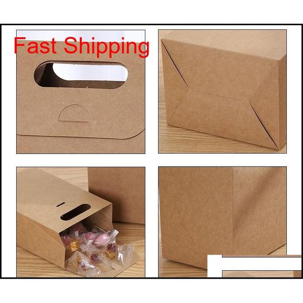 

kraft box craft bag with handle soap candy bakery cookie biscuits pa qylcgh new_dhbest