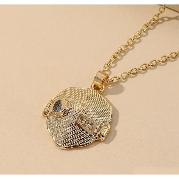 

s1326 fashion jewelry n95 face mask pendant necklace sqcdzy homes2007, Silver