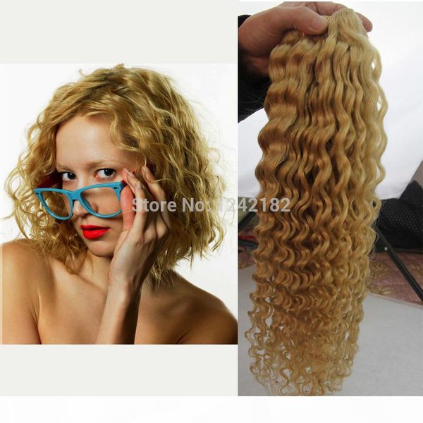 

fashions women love bleach blonde hair weave virgin brazilian naturel deep wave 1pcs human remy hair extensions 10-30, Black