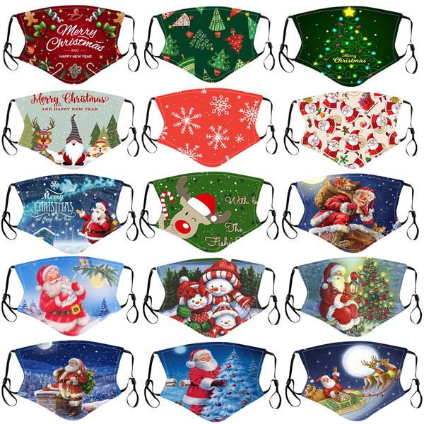 

fashion merry christmas face mask kids santa claus gift snowflake child print cartoon designer face mask breathable dustproof pm2.5 adult