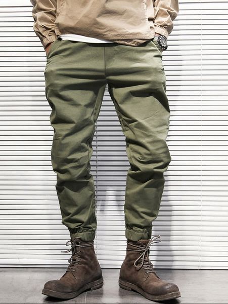 

men solid slant pockets joggers 07jt#, Black