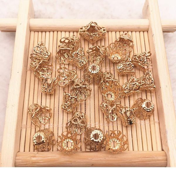

100pcs jewelry accessories beads caps medium wine cup silver/gold/dull silver plating for diy necklace jlldxj