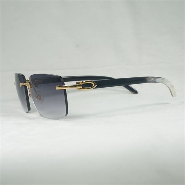 

80% off wholesale vintage natural buffalo horn rimless square sunglasses men wood sun glasses retro wooden shades for summer club eyewear 11, White;black