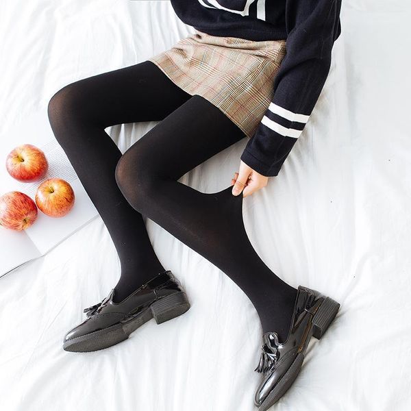 

socks & hosiery spring and autumn thin 80d high elastic velvet pantyhose nylon anti-hook silk leg shaping leggings1, Black;white