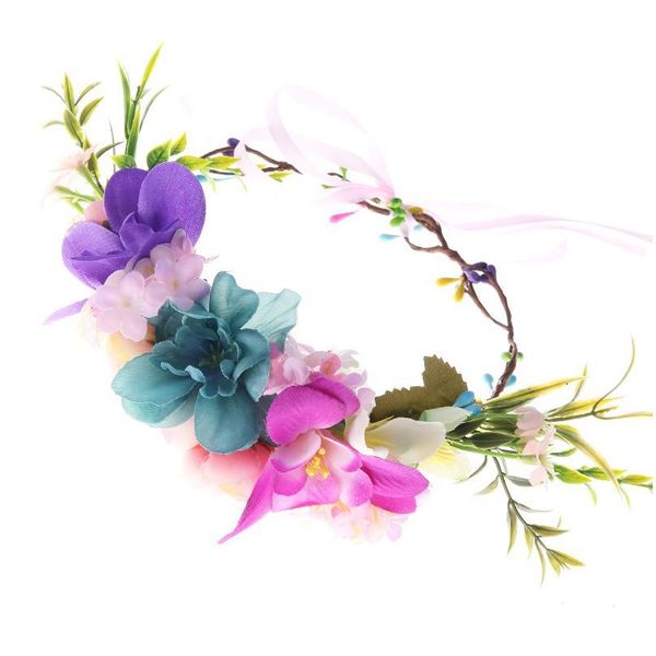 

women flower crown festival wedding girl party headband hair accessories flower wreath bride bridesmaid headdress floral qylrxs