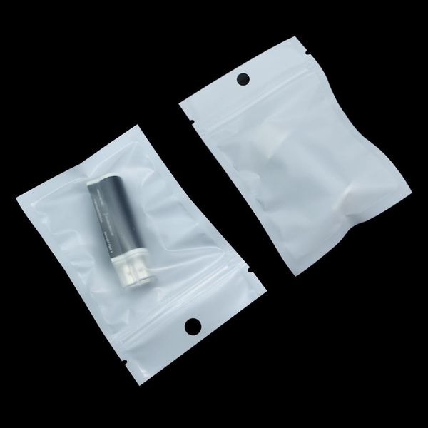 

8.5x13cm 300pcs resealable plastic matte clear white black zip lock storage packaging bag with hang hole for electronic supply h bbydwg