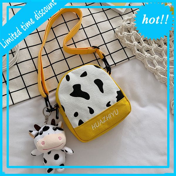 

harajuku wind versatile girl cute bag korean cow canvas student messenger