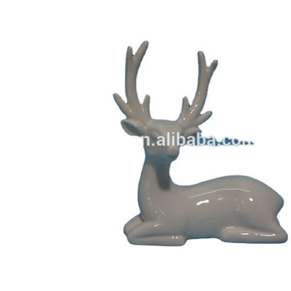

factory white ceramic reindeer figure Christmas decoration