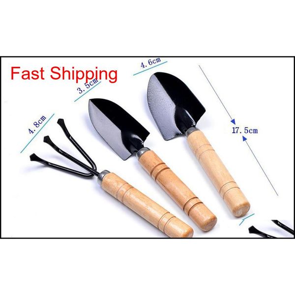 

dhl ups gardening tools 3-piece mini garden tools small spade / rake / spade plant potted plant transp qylxlh packing2010