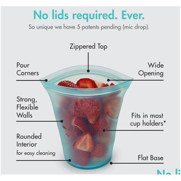

reusable sile food preservation bag airtight seal food storage container versatile sile bag cups bowl zip qylpmh lipper