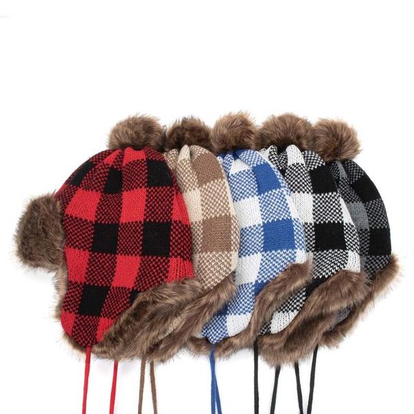 

winter hat for women and kid woolen thickened winter women's knit hats pom poms for hat soft baby christmas warm, Blue;gray