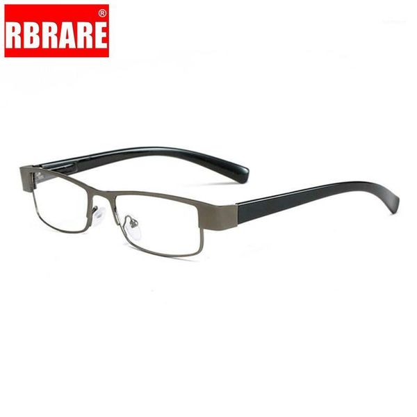 

rbrare metallic square reading glasses mens high end clear lens retro business hyperopia prescription eyeglasses old man oculos1, White;black