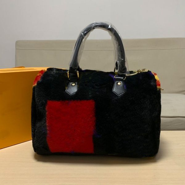 

lady wool shoulder purse hand pillow bag soft leather crossbody handbag colourful old flowers foreign style