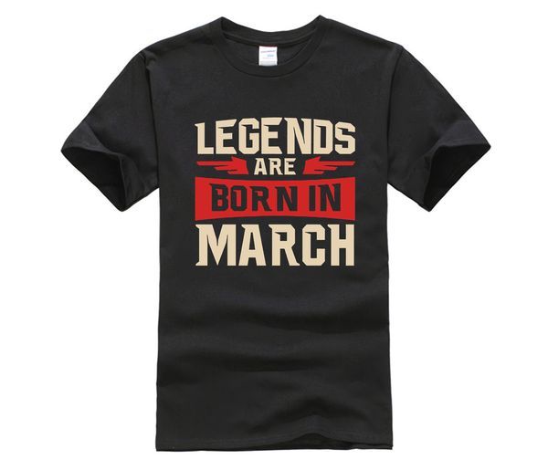

sport mens fashion summer legends are born in march t shirt birthday 3d printed tee shirts