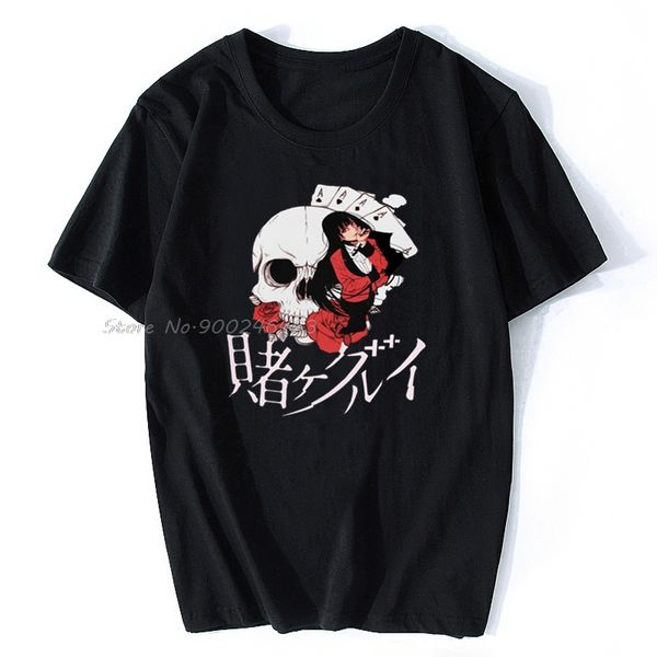 

sport japanese manga kakegurui t shirt men short sleeved cotton tee o-neck summer yumeko yabami t-shirt compulsive gambler gift