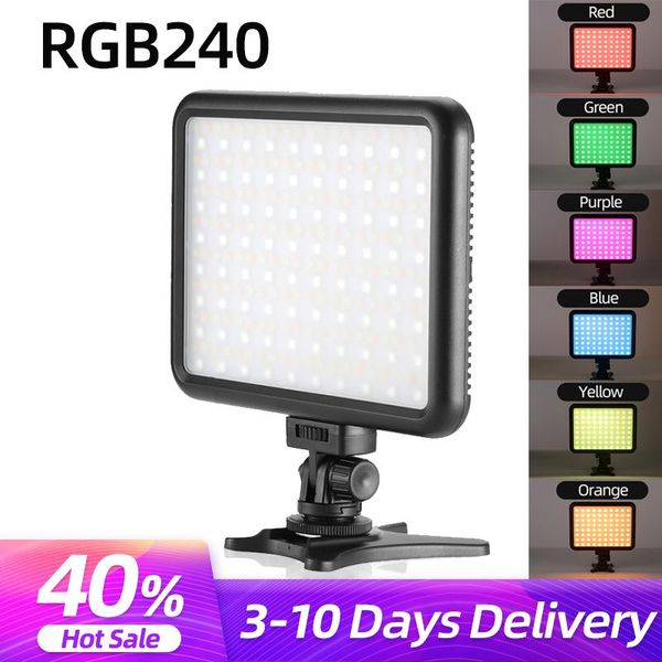

flash heads sutefoto dslr camera led video light with cold shoe rgb filter smartphone vlog fill on-camera pography studio