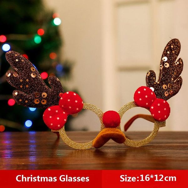 

christmas glasses frame santa claus snowman elk children's dress up props christmas decorations for home xmas decor navidad 2020 jllzzm