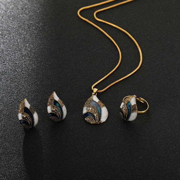 

necklace piece with diamond women's and three water dropu1xbpa91, Silver