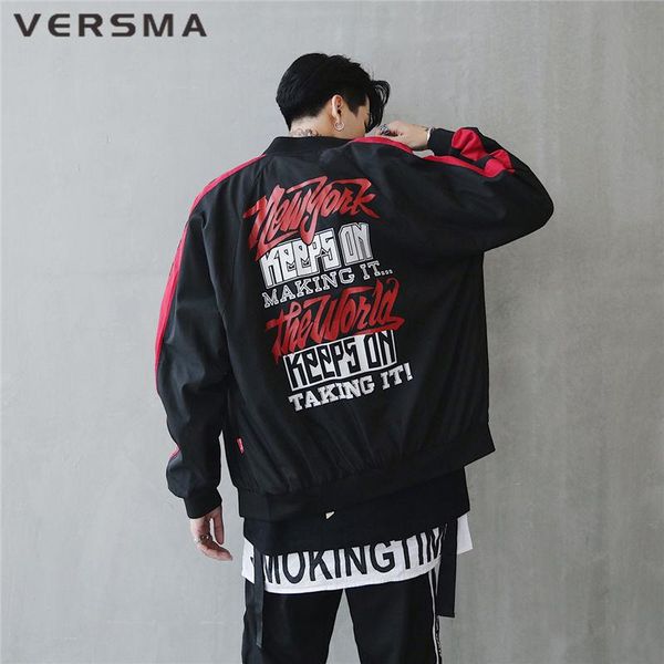 

versma korean hip hop pilot jacket coat men autumn punk japanese streetwear mens bomber jackets overcoat men dropshipping, Black;brown