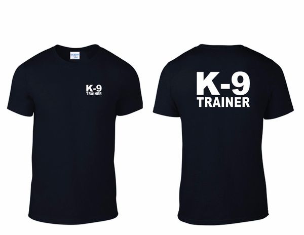 

new fashion men's t-shirts short sleeve k-9 trainer black t-shirt s-3xl customized tee shirts sport hooded sweatshirt hoodie