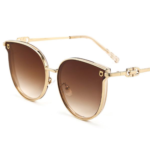 

2020 black friday luxury cat eye sunglasses women vintage rivet alloy letter frame famous brand designer sun glasses for female uv400, White;black