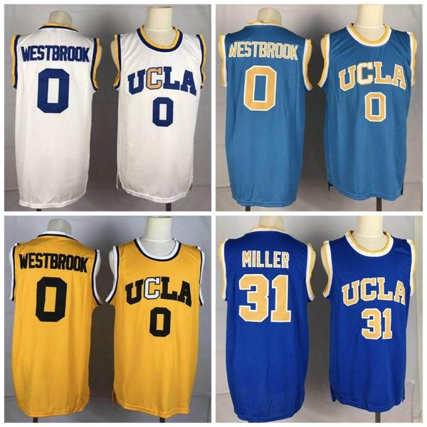 

men's westbrook university edition # 0 blue 31 miller basketball jersey customize any number and name, Black