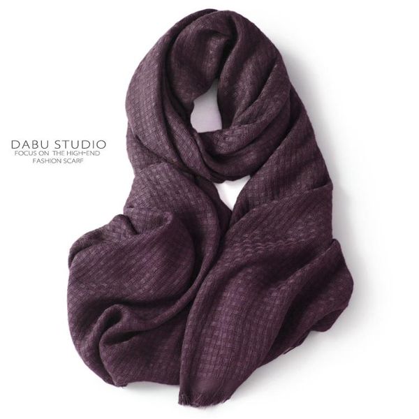

hats, scarves & gloves sets small dot classic woven net grain pure cotton color army green deep jujube red white scarf for female autumn and, Blue;gray