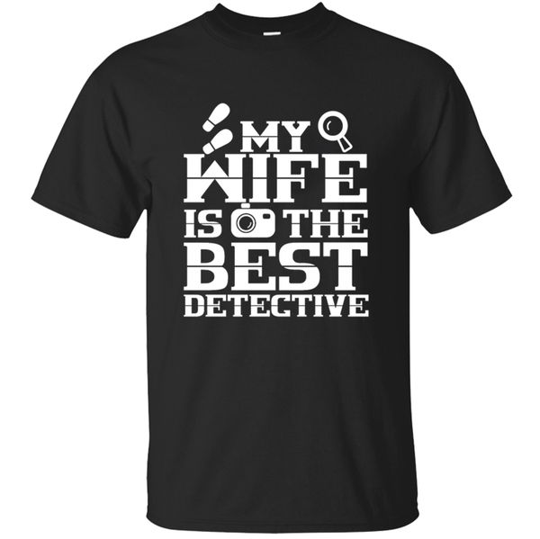 

casual custom my wife is the detective black plus size 3xl 4xl 5xl formal round collar cotton hoodie designers t shirts sweatshirt