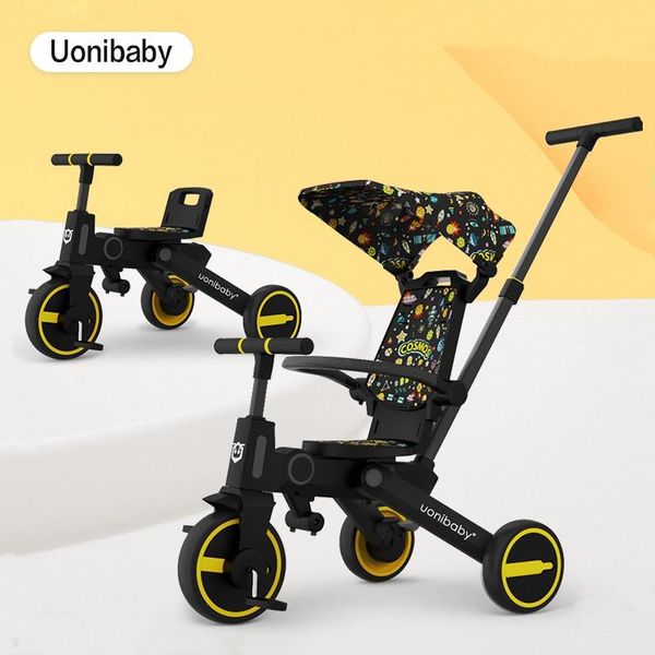 

the source factory goods uonibaby multi-function children's tricycle five-in-one baby walking artifact two-way foldable delivery