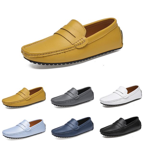 scarpe casual da uomo slip on sneakers Nero Bianco Argento Navy Azzurro Giallo Grigio Scarpe da ginnastica da uomo con suola morbida Jogging Walking dodici