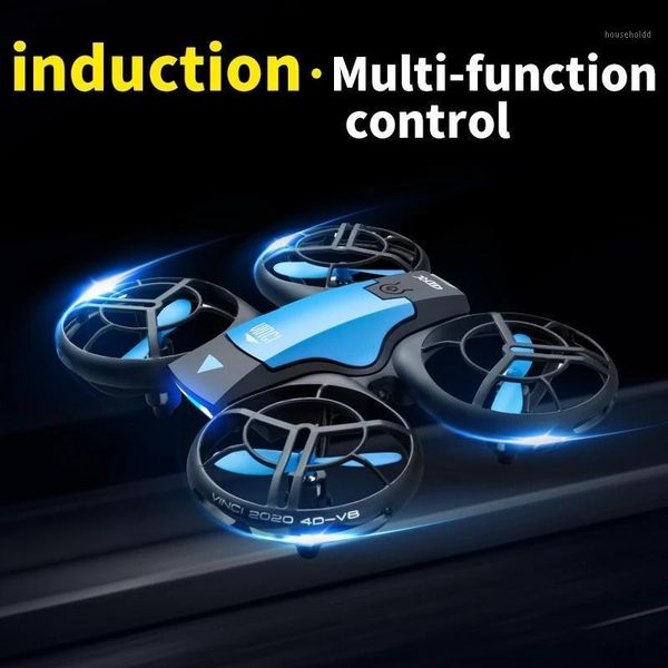 

mini induction drone 4k 1080p hd camera wifi fpv air pressure altitude hold black quadcopter rc drone toy1
