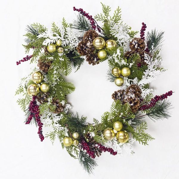 

hobbylane christmas artificial berry pine cone garland ornament hanging pendant garland manual + semi-mechanical1
