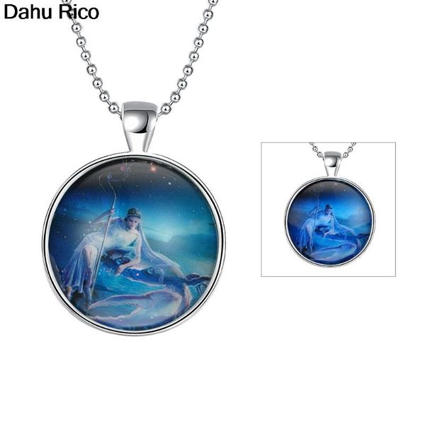 

pendant necklaces cancer constellation colgantes collares glass pendentif transparent silver color ng fashio dahu rico