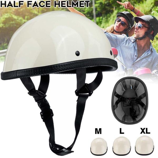 

m/l/xl dot motorcycle german style half face helmet motocross bike ivory white1