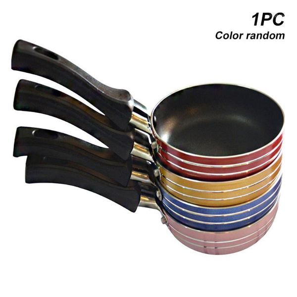 

easy clean non-stick heat resistant mini kitchen supplies practical pan multifunctional with handle aluminum frying1