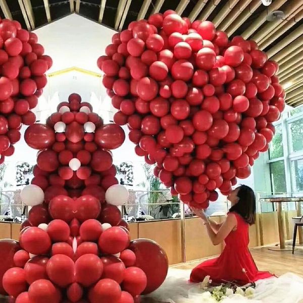 

party decoration 10/20/30pcs 5/10 inch ruby red balloons wedding birthday supplies valentine's day air helium golobo1