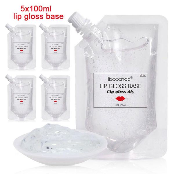

500ml transparent lip gloss foundation gel lip glaze material odorless moisturizing gloss foundation diy wholesale