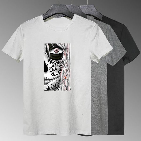 

ropa mujer fashion trend новая футболка женский день мертвой одежды fine t рубашка ретро свободная о-шеи поп с коротким рукавом футболка, White