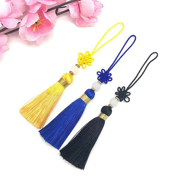 

12pcs lot 5.5cm chinese knot tassel with beads silk sewing tassel trim decorative key tassels for diy curtains home decoration h jllcpb