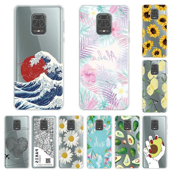 

for xiaomi case soft tpu phone back cover on redmi note 9 pro bumper shell funda skin shockproof cute black