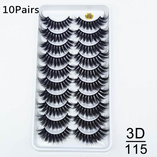 

5/10pairs handmade 3d mink eyelashes makeup lashes natural false eyelashes long eyelashes extension dramatic volume fake eyelash wmttli