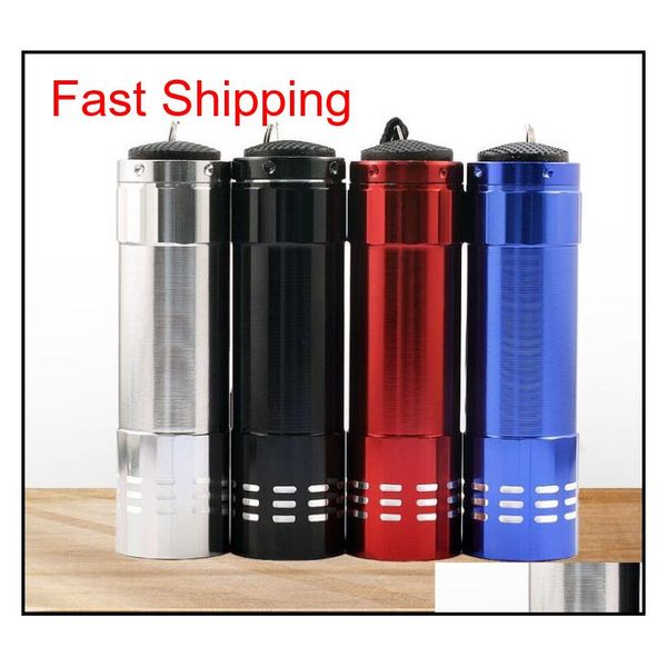 

mini 9 led uv light flashlight violet light 9 led blacklight torch purple lights back light lamp portable outdoor flashlights torches gpenu