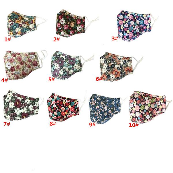 

printed face cotton dust designers respirator mask can be washed water and inserted with filters protective masks 10 styles hh9