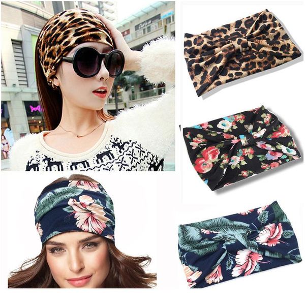 

boho wide headbands cotton stretch headband turban sports yoga knotted hairband headwrap print yoga bandanas headdress h jllxli