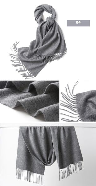 

100% lamb wool autumn winter scarf womem men 201006, Blue;gray