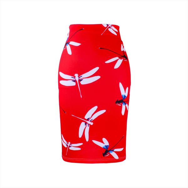 

женская мода карандаш юбки lady midi saias женский faldas mujer dragonfly печать девушки тонкий днища s 4xl drop доставка, Black