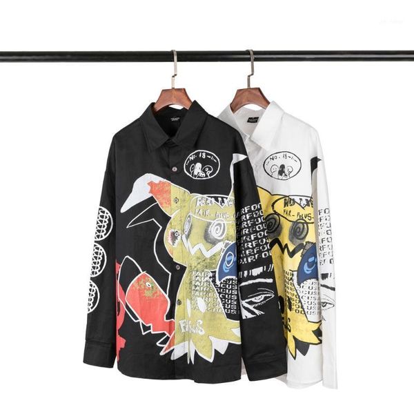 

casual men shirt long sleeve autumn winter printed flannel shirts mens thick vintage japanese streetwear camisas shirt jacket1, White;black