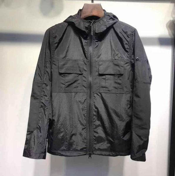 

осенние мужские куртки ветровка прилив бренда открытый случайные мужские куртки из нейлона с капюшоном с длинными рукавами уличные спортивны, Black;brown