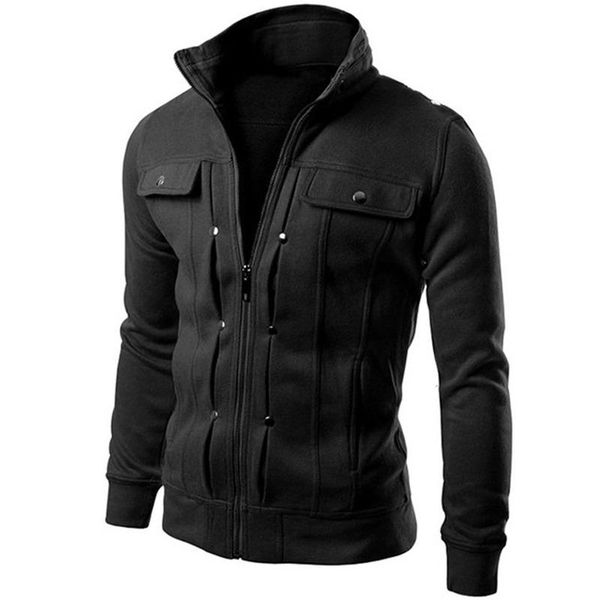 

spring autumn men's cardigan multi button hoodies fashion sweatshirt casual male tracksuits men brand clothing men fashion 2021, Black