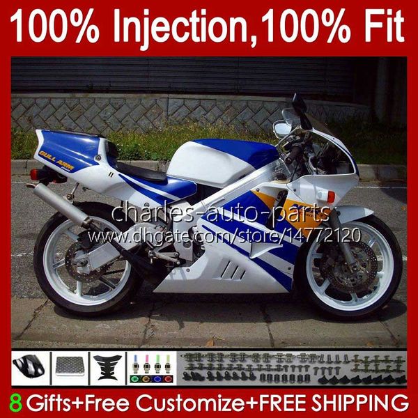 Einspritzung für HONDA NSR250 R NSR250R MC28 94 95 96 1997 1998 1999 102HC.79 NSR 250 blau weiß R PGM4 250R 1994 1995 1996 97 98 99 Verkleidung